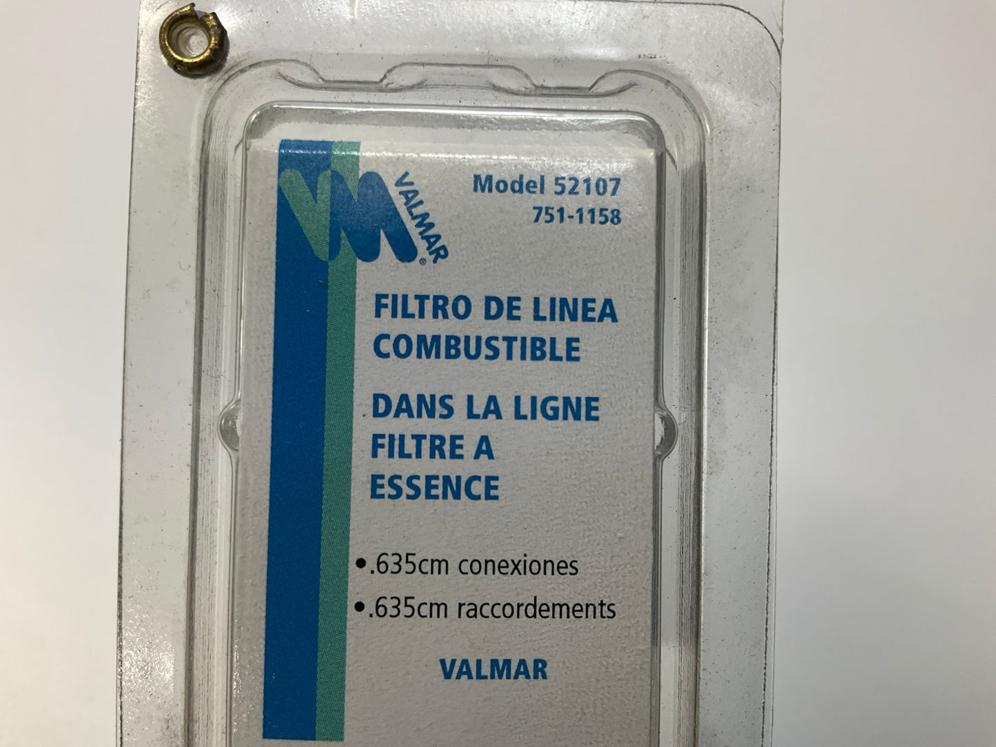 Valmar 52107 Marine In-Line Fuel Filter (Plastic, 1/4'' Barb)