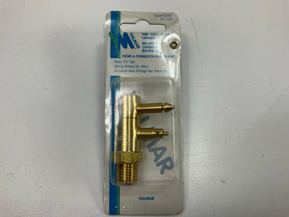 Valmar 52282 Solid Brass Marine 1/4'' NPT OMC Male Quick Fuel Connector Fitting