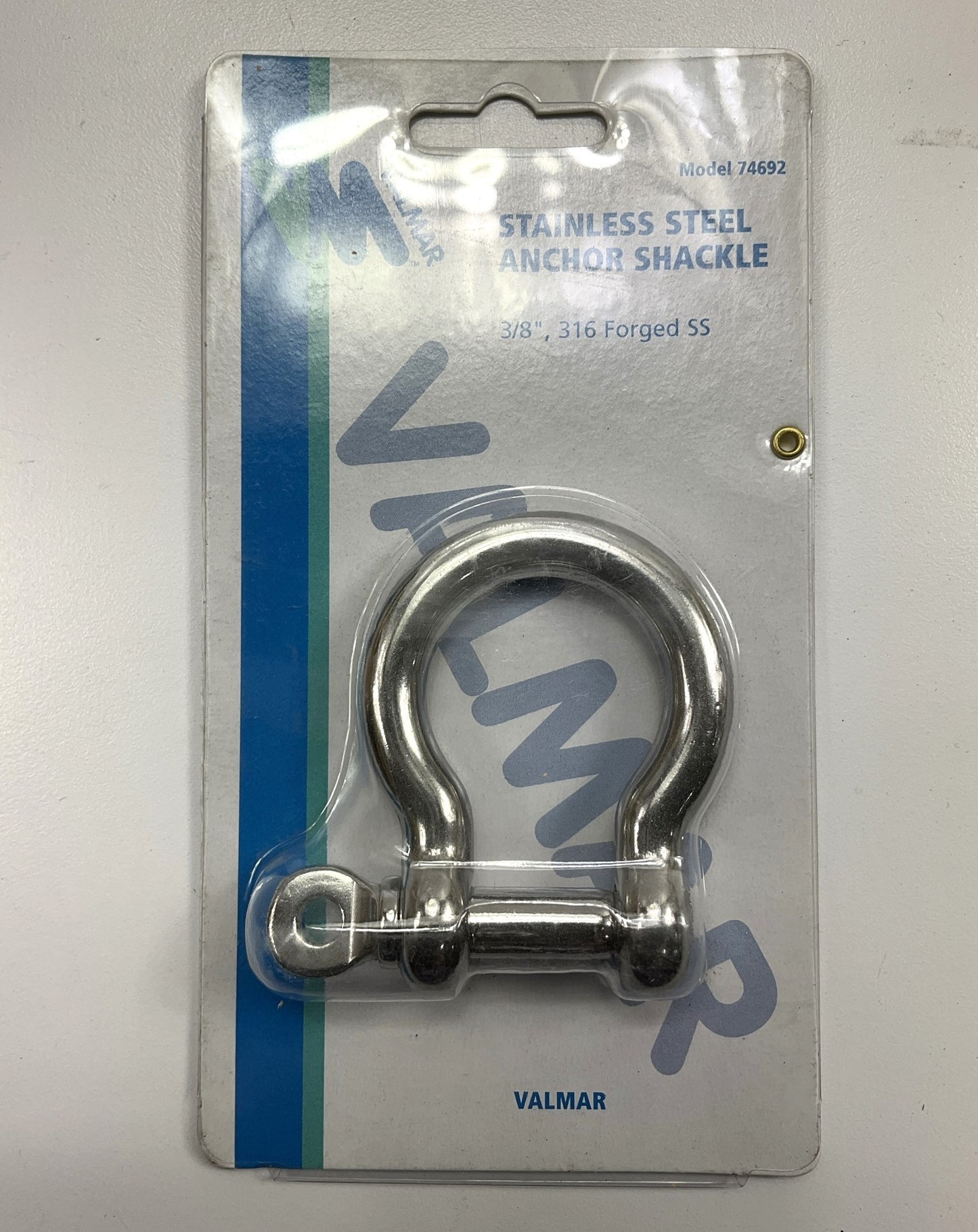 Valmar 74692 Marine Stainless Steel Anchor Shackle 3/8'', 316 Stainless Steel