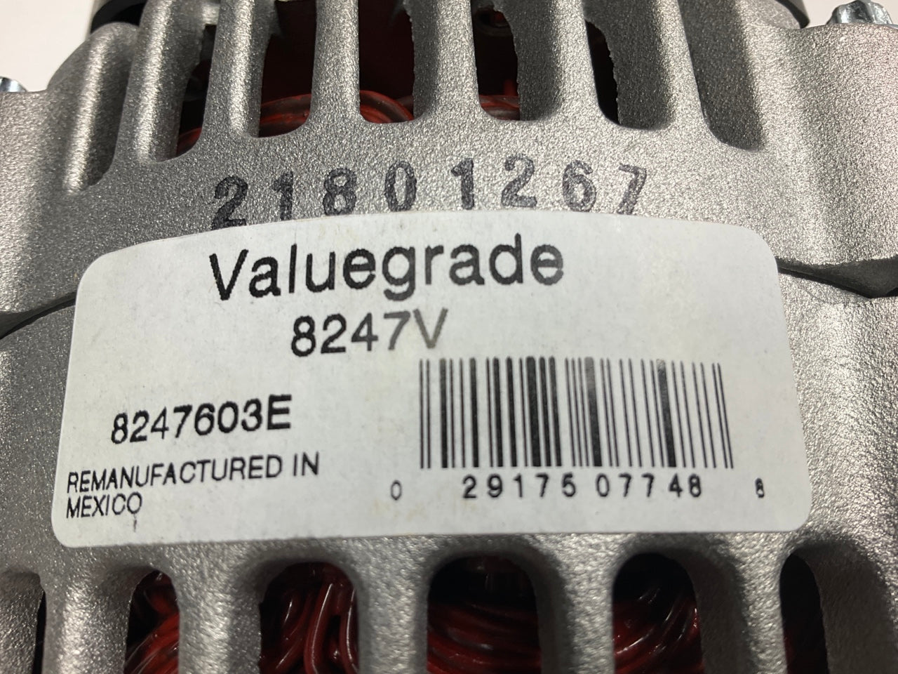 REMAN. Valuegrade 8247V Alternator