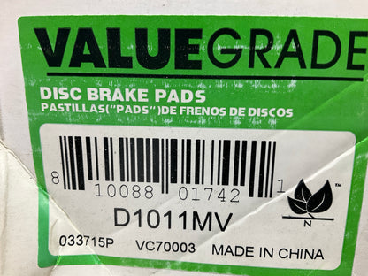 Valuegrade D1011MV Front Brake Pads