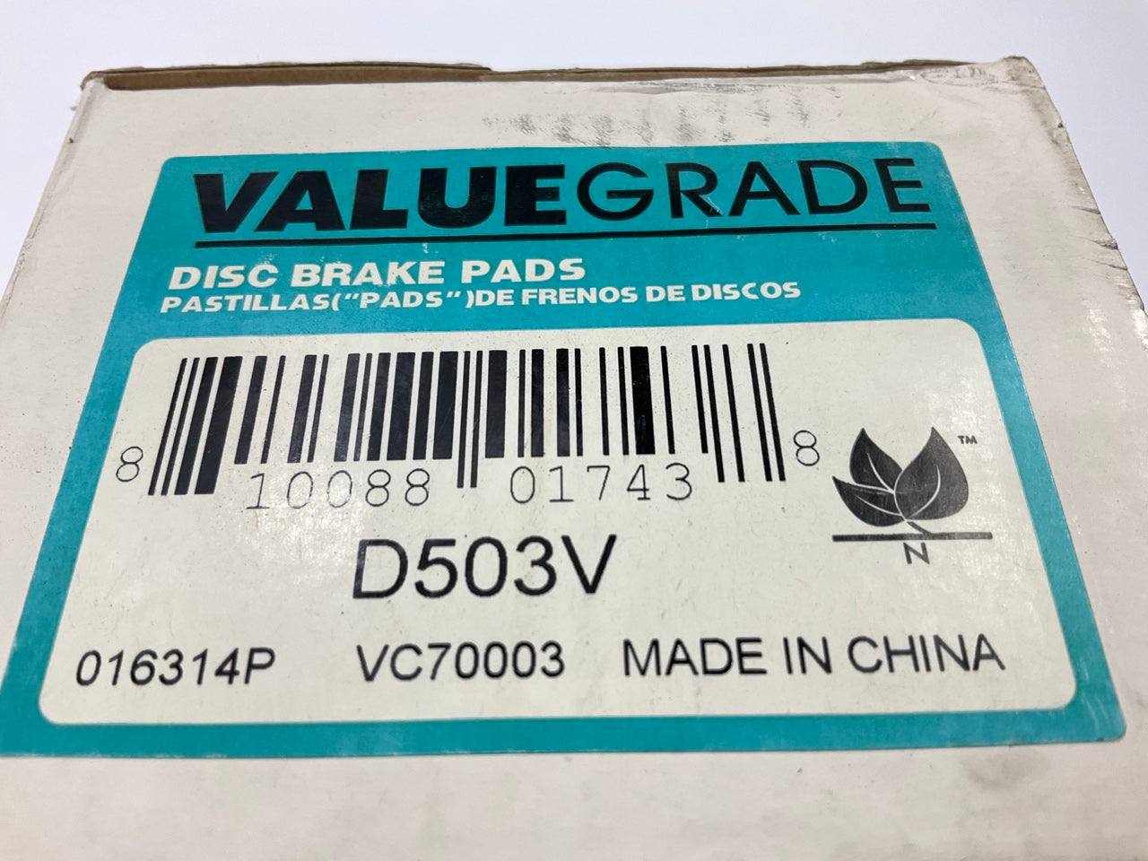 Valuegrade D503V Front Brake Pads