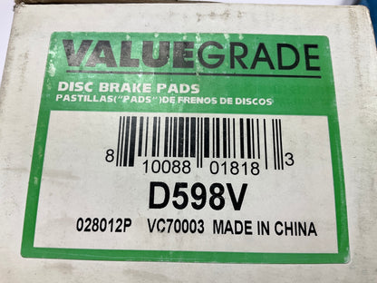 Valuegrade D598V Front Brake Pads