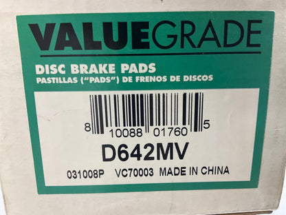 Valuegrade D642MV Front Brake Pads For 1995-1999 Dodge Neon 5-lug Rotor