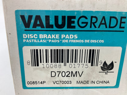 Valuegrade D702MV Front Brake Pads For 1999-2004 Ford F-150 7700lb Gross Vehicle