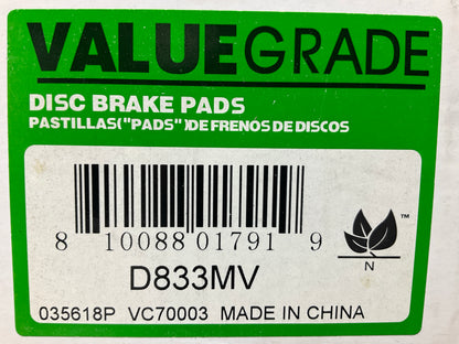 Valuegrade D833MV Front Brake Pads