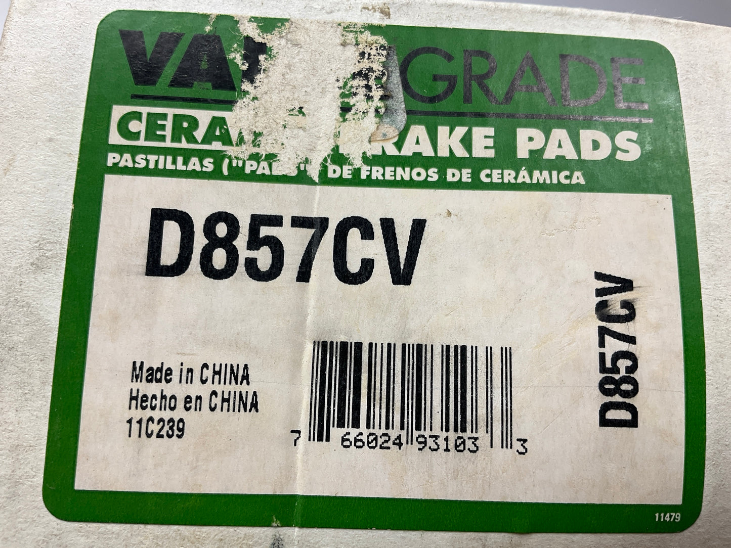 Valuegrade D857CV Rear Ceramic Disc Brake Pads