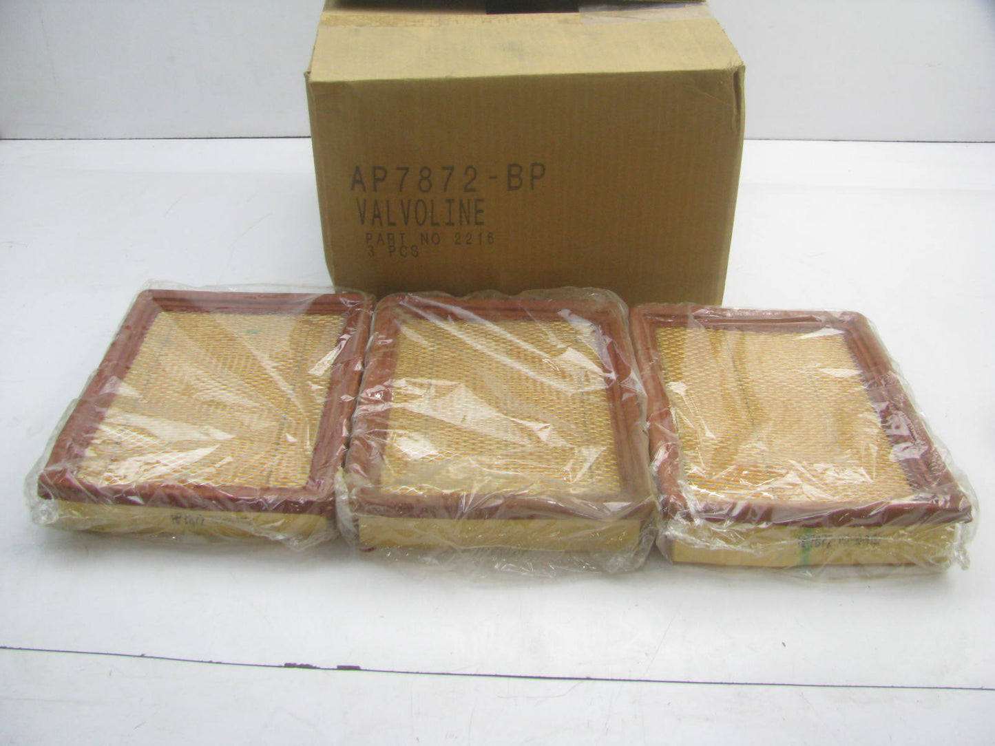 (3) Valvoline AP7872-BP Engine Air Filters