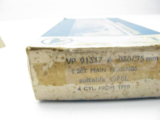 Vandervell VP91317-A-030 Engine Main Bearings .030'' 1968-1975 Opel 1.5L 1.9L-L4