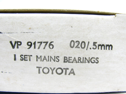 Vandervell VP91776-020 Main Bearings .020'' 1969-1974 Toyota 1.9L 2.0L 8RC 18RC