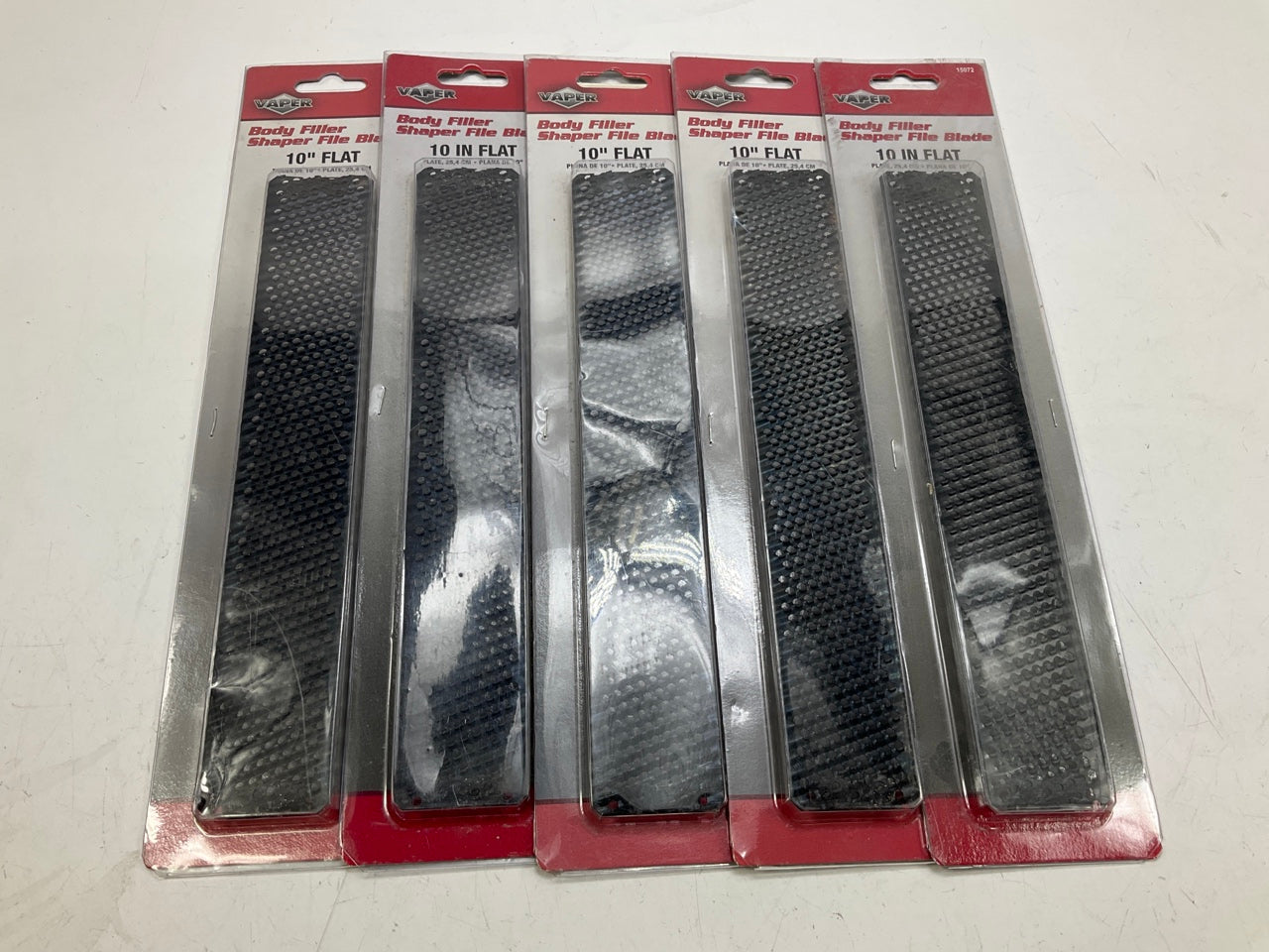(5) Vaper 15072 Body Filler Shaper File Blade - 10'' Flat