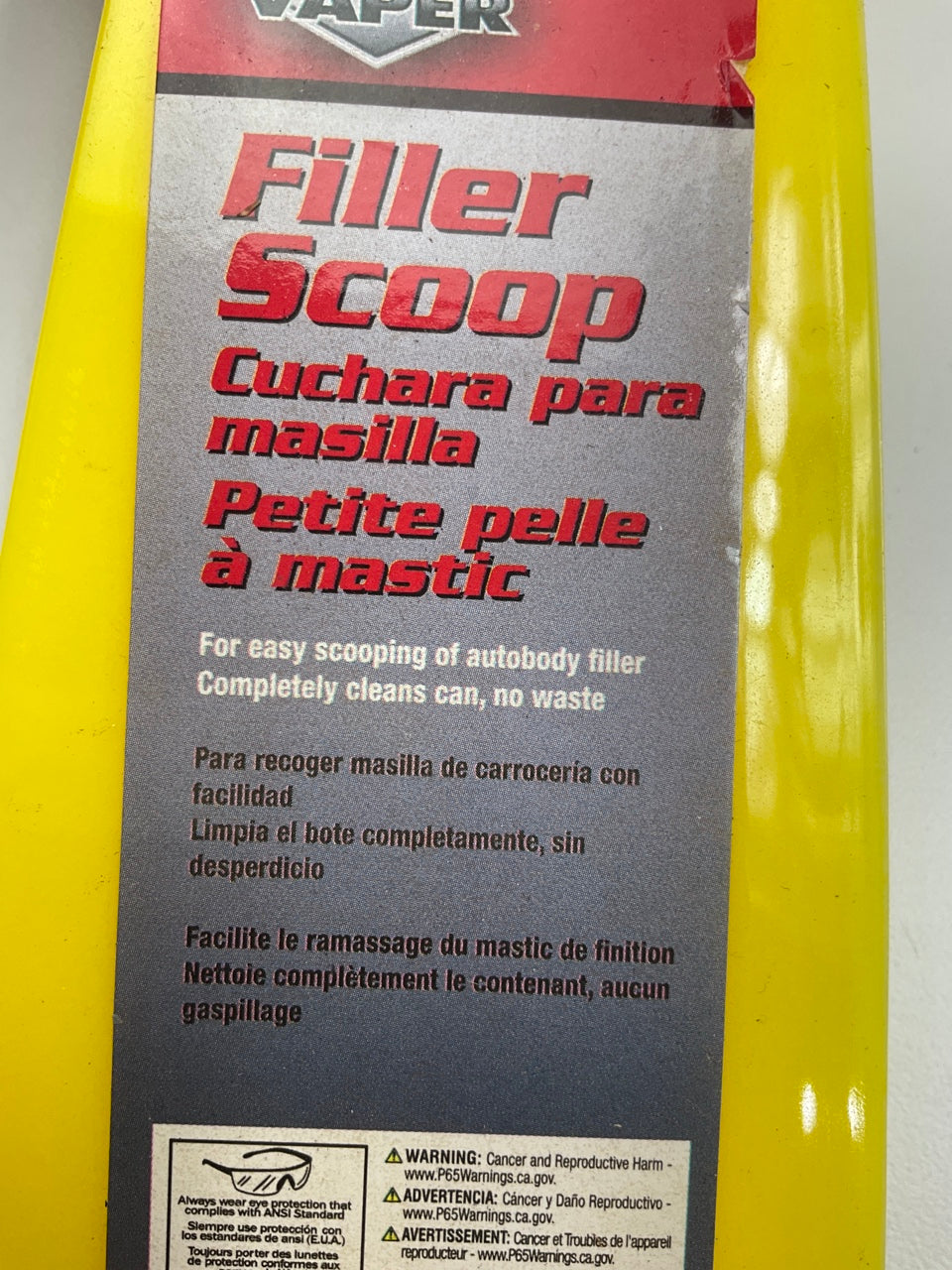 (2) Body Filler Spreader Scoop, Plastic, Yellow,  For Auto Body Repair Work