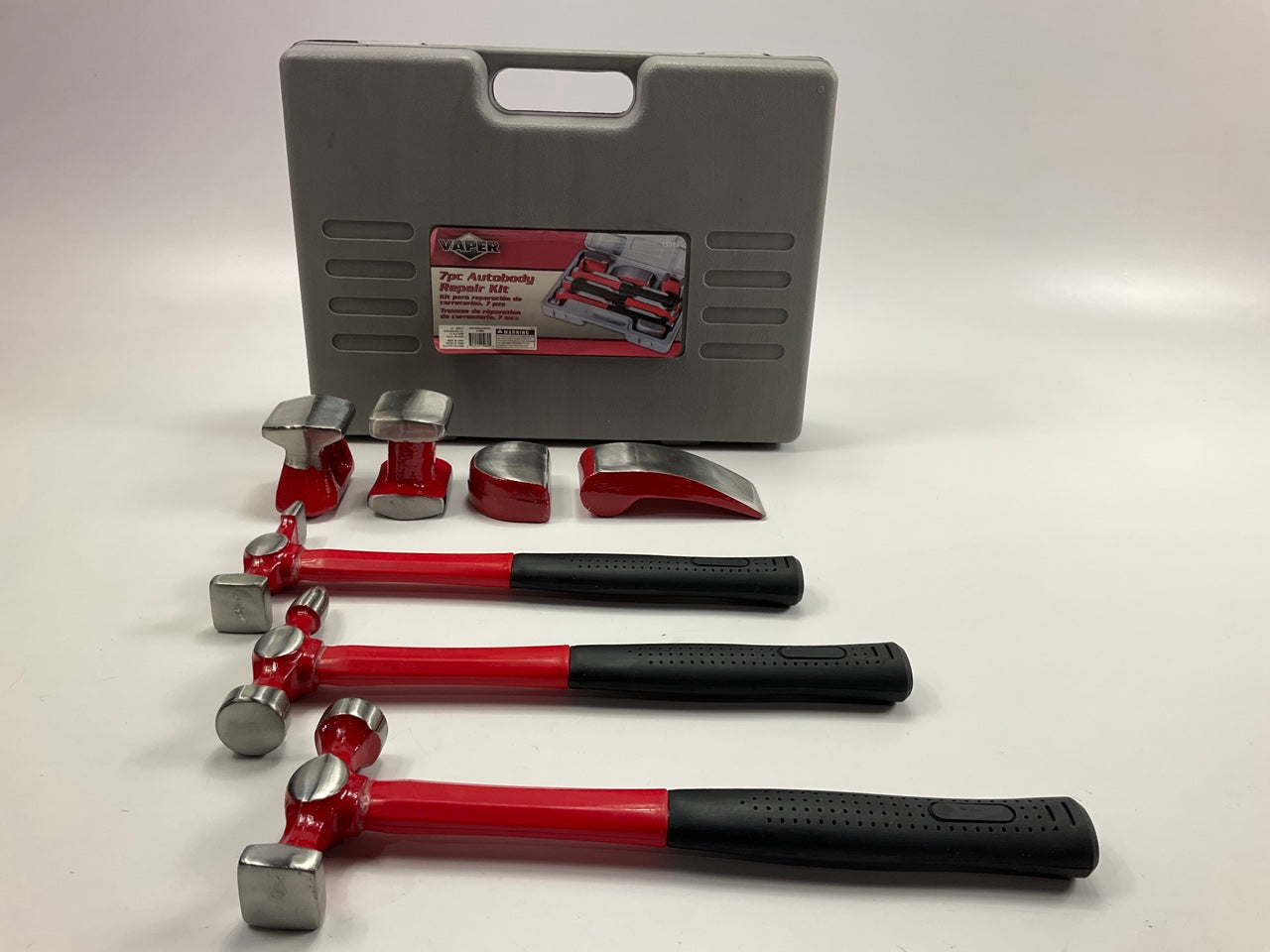 USED Vaper 15084 7 Piece Autobody Hammer & Dolly Set For Automotive Body Repair
