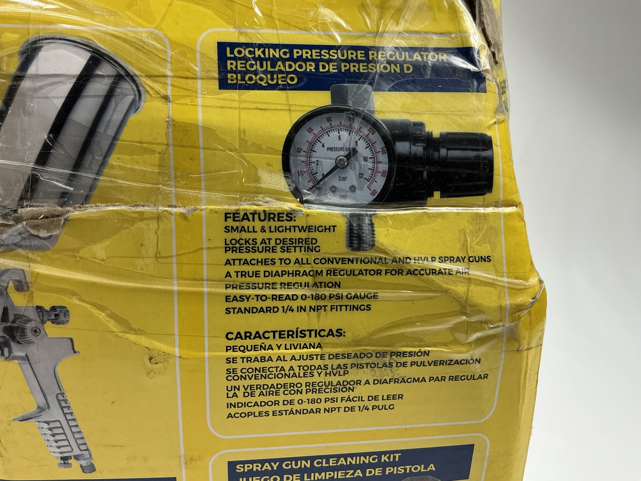 SCRATCH & DENT, SEE ACTUAL PHOTOS - Vaper 19220 HVLP Triple Set-Up Spray Gun Kit