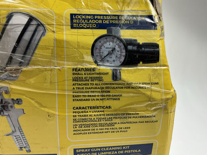SCRATCH & DENT, SEE ACTUAL PHOTOS - Vaper 19220 HVLP Triple Set-Up Spray Gun Kit