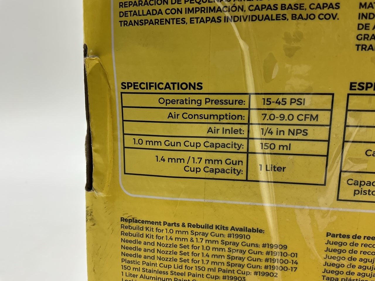 SCRATCH & DENT, SEE ACTUAL PHOTOS - Vaper 19220 HVLP Triple Set-Up Spray Gun Kit