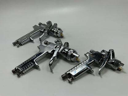 SCRATCH & DENT, SEE ACTUAL PHOTOS - Vaper 19220 HVLP Triple Set-Up Spray Gun Kit