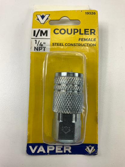 Vaper 19326 Steel Female Air Hose Compressor Coupler 1/4'' NPT