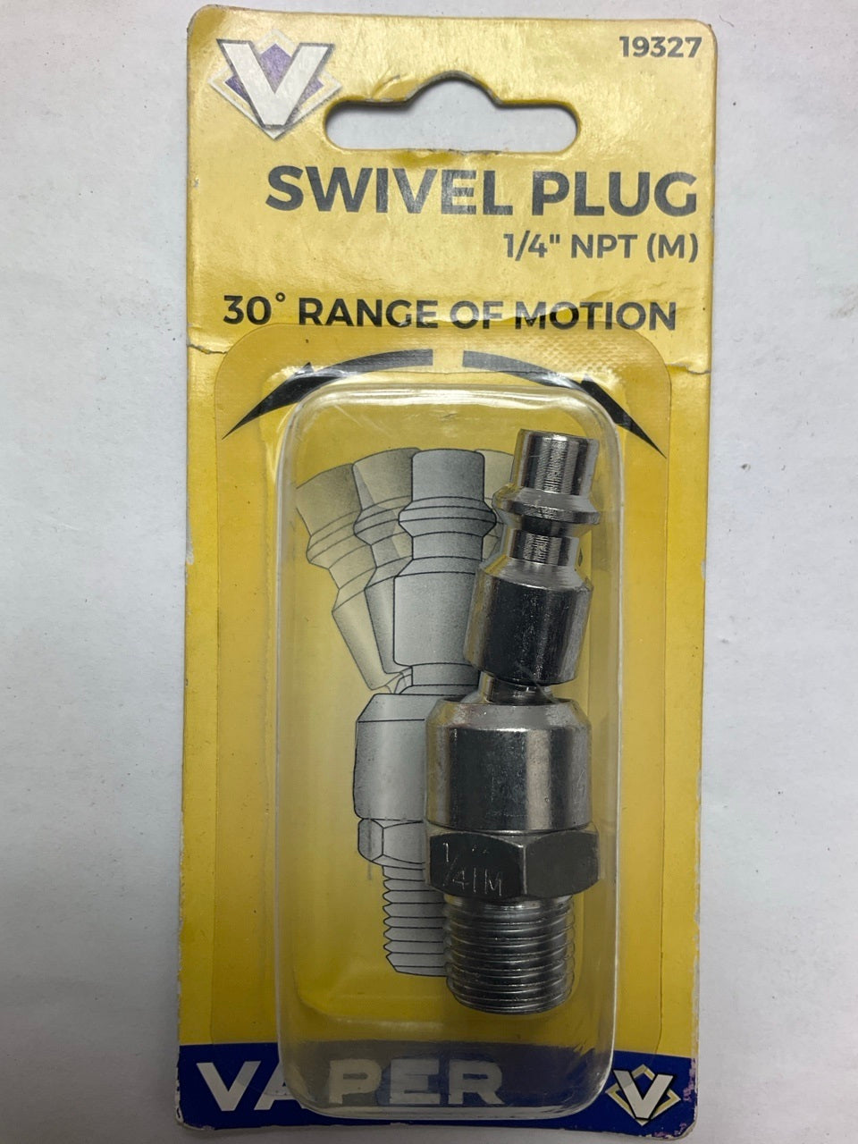 Vaper 19327 Swivel Plug 1/4'' NPT, 30 Degree Range Of Motion