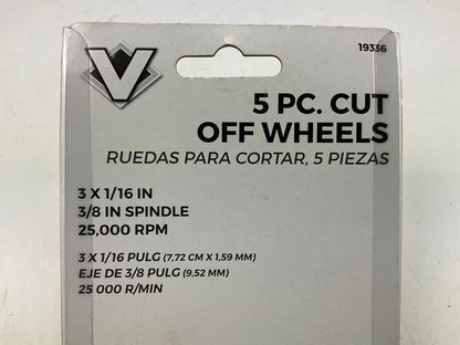 Vaper 19336 3'' X 1/16'' Cut-Off Wheel - 5 Pieces