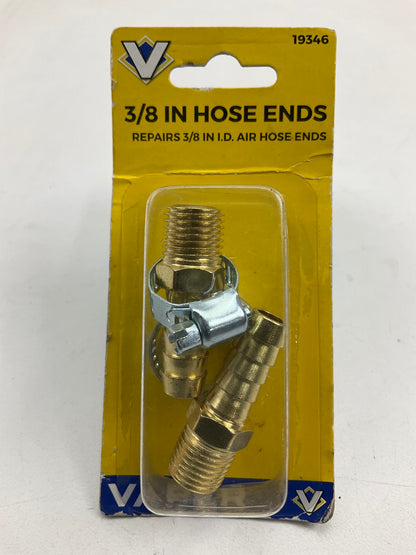 Vaper 19346 3/8'' Hose Ends - Repairs 3/8'' ID Air Hose Ends, 3/8'' Hose Repair Kit