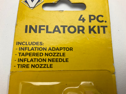 Vaper 19356 Inflator Kit - 4 Piece, Inflate Tires, Air Mattress Sports Balls Etc