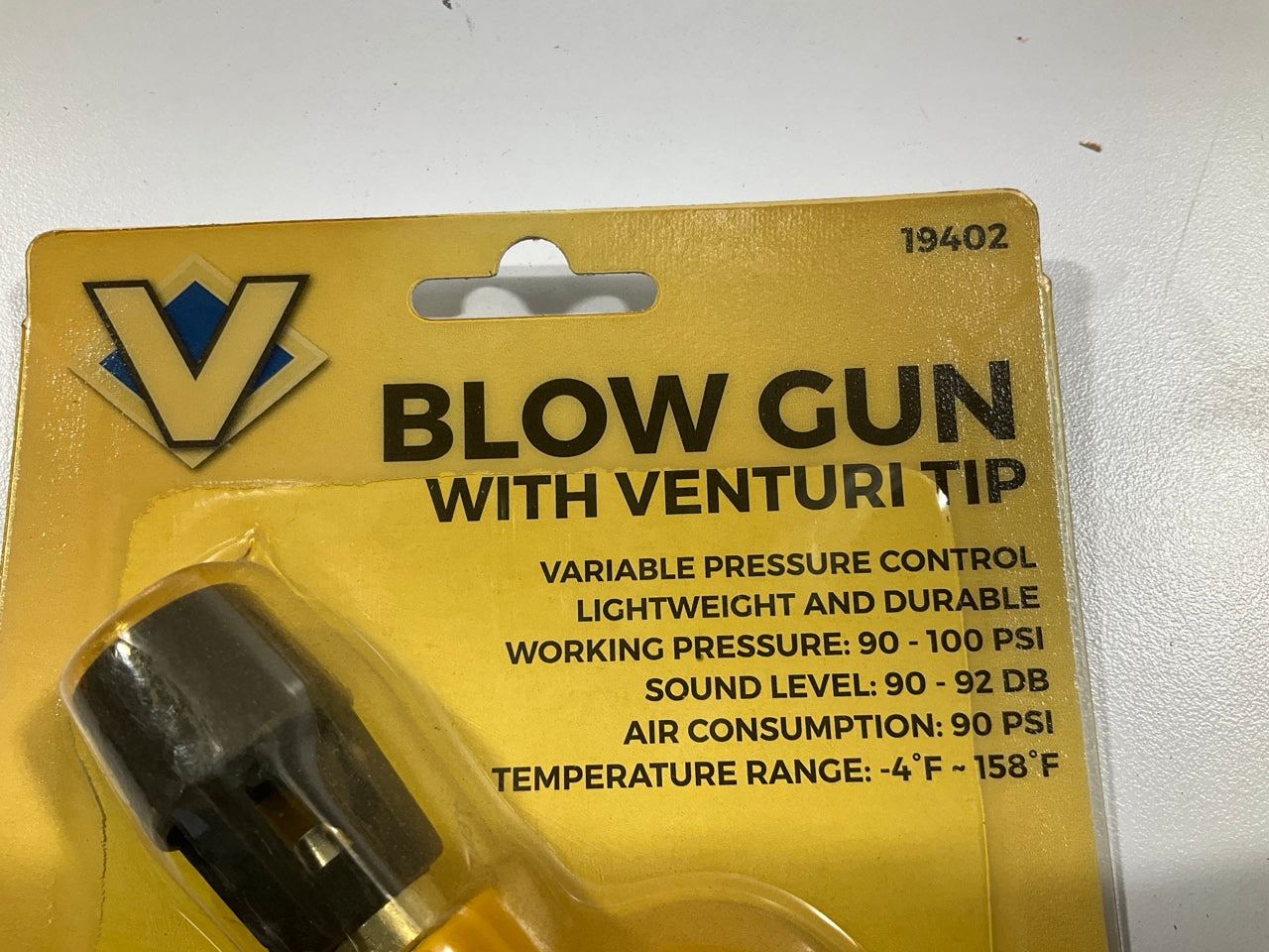 Vaper 19402 Venturi Air Blow Gun, LARGE, 90-120 PSI Working Pressure, 1/4'' NPT