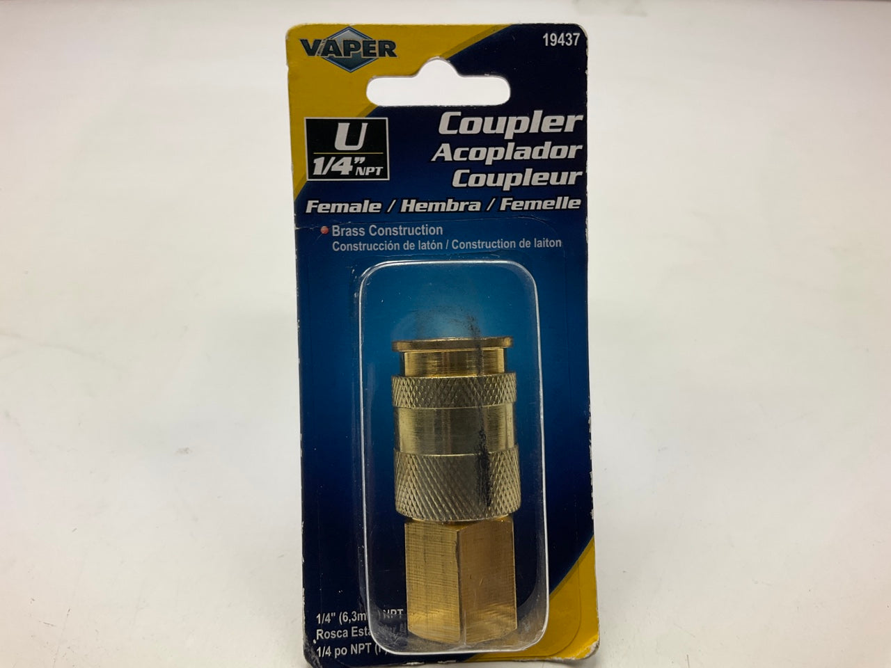 Vaper 19437 Air Compressor Line Fitting - 1/4-Inch NPT Universal Female Coupler