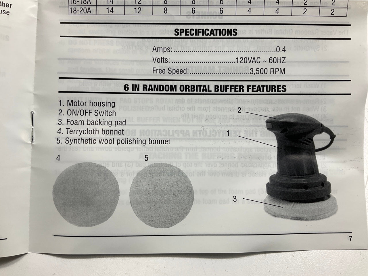 Vaper 22606 6'' Random Orbital Buffer / Polisher