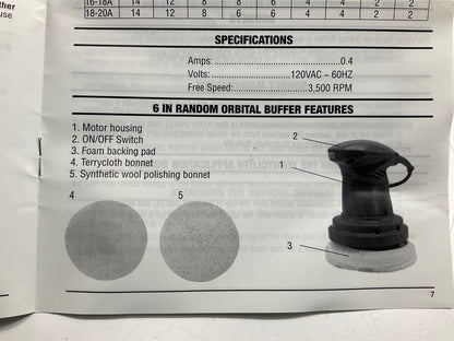 Vaper 22606 6'' Random Orbital Buffer / Polisher