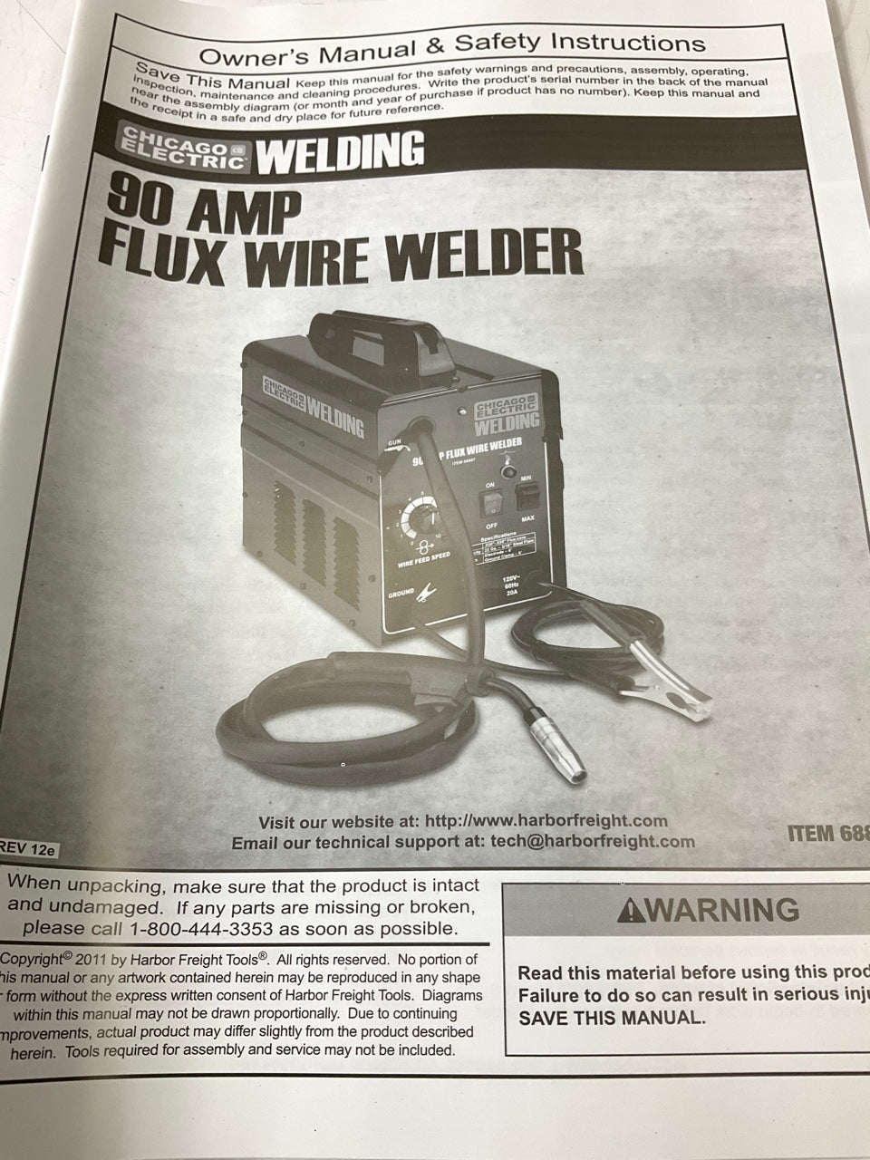 Vaper 41185 120V 90A Gasless Flux-Core Welder