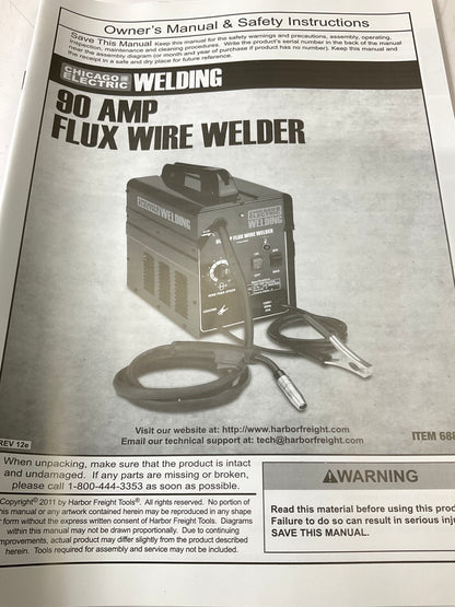 Vaper 41185 120V 90A Gasless Flux-Core Welder