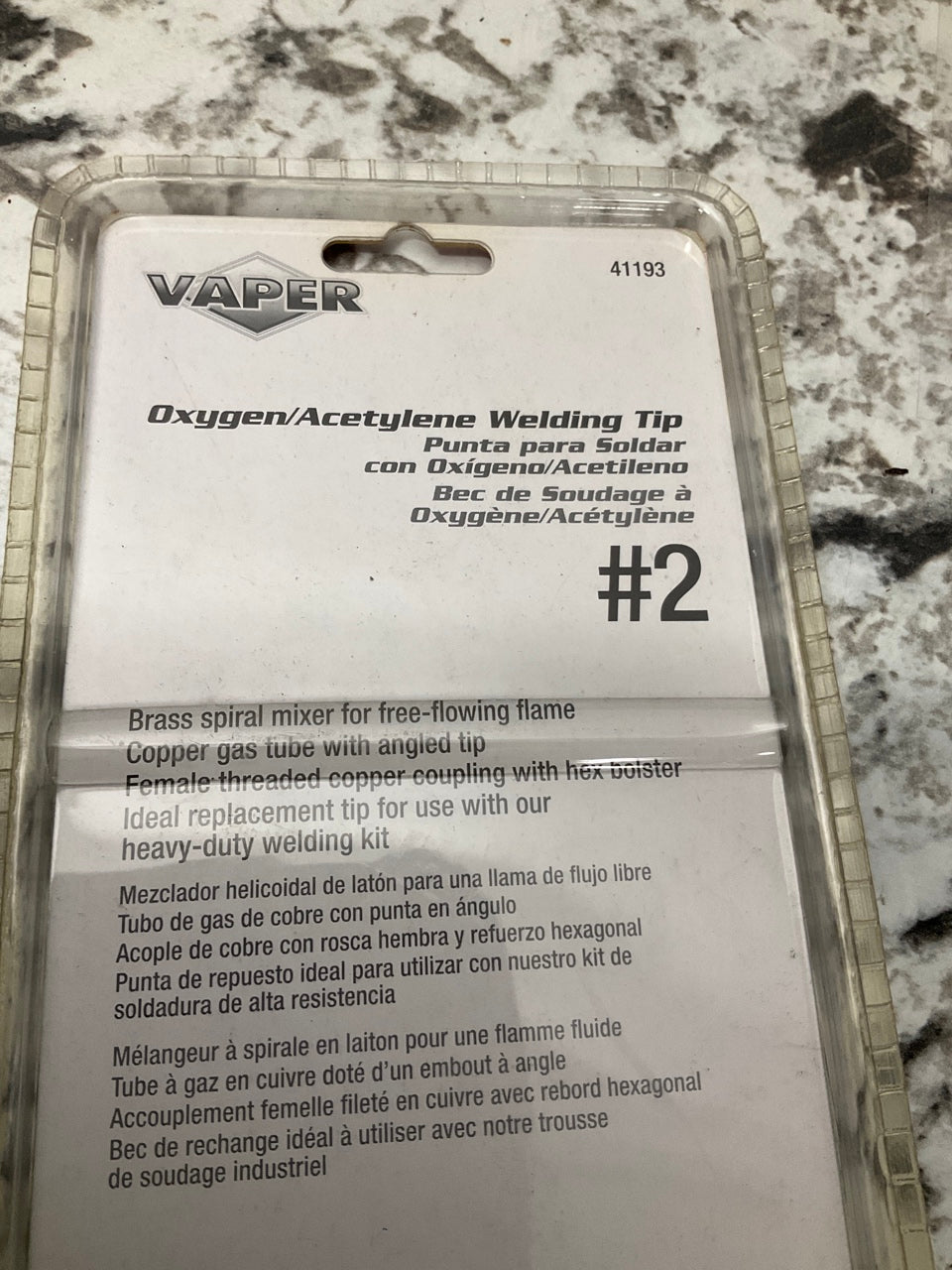 VAPER 41193  #2 Oxygen/Acetylene Welding Brazing Torch Tip