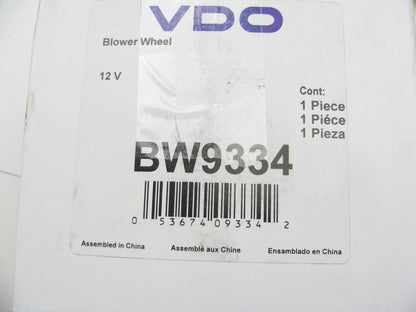 VDO BW9334 HVAC Blower Motor Wheel