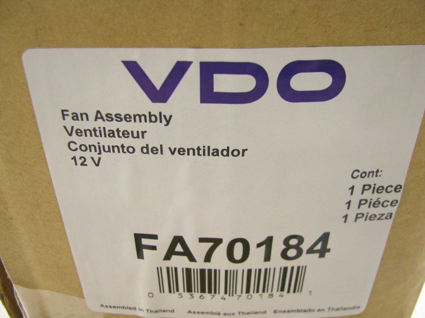 VDO FA70184 A/C Condenser Fan Assembly For 2001-2006 Hyundai Santa Fe 2.4L-L4