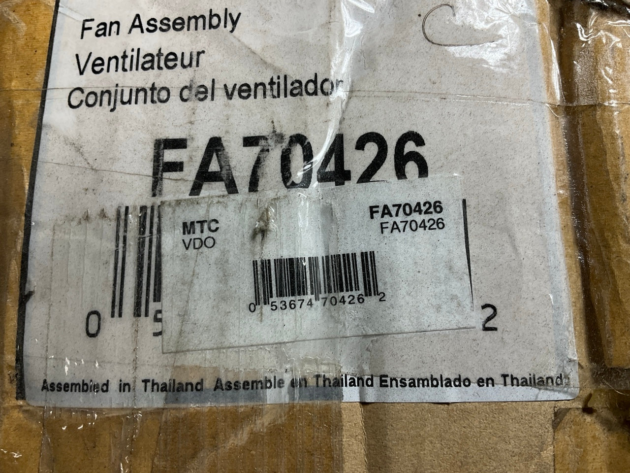 BROKEN MOUNT TAB - VDO FA70426 Engine Cooling Fan Assembly