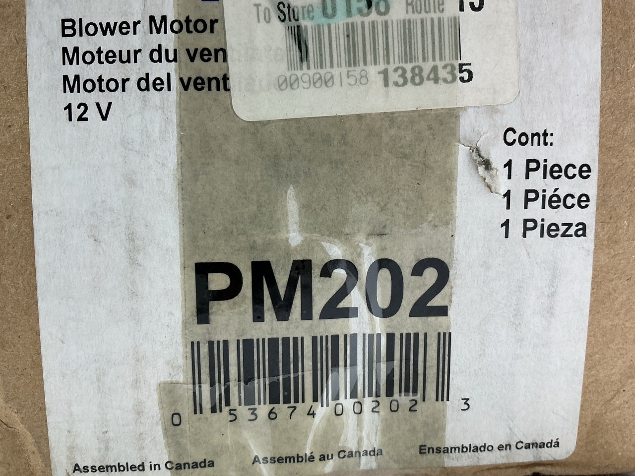 VDO PM202 HVAC Blower Motor For 1966-70 Dodge Coronet, Dart