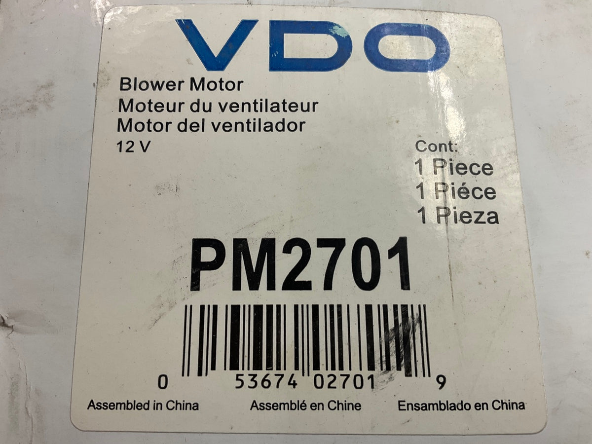 VDO PM2701 HVAC Blower Motor Without Wheel