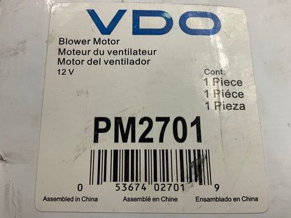 VDO PM2701 HVAC Blower Motor Without Wheel