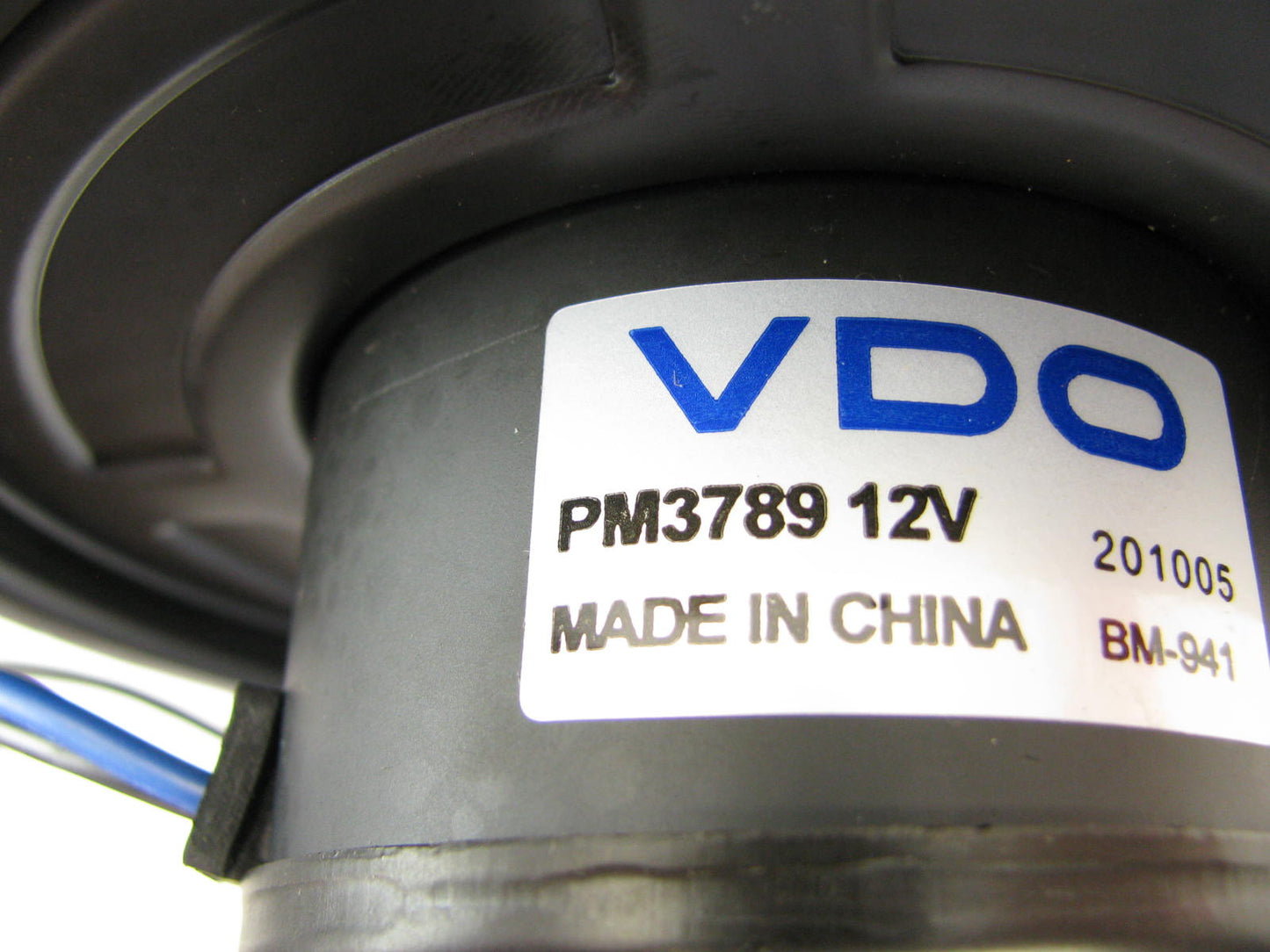 VDO PM3789 HVAC Blower Motor Without Wheel - Front / Rear