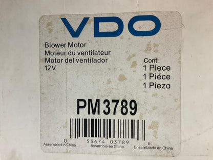 VDO PM3789 HVAC Blower Motor Without Wheel - Front / Rear