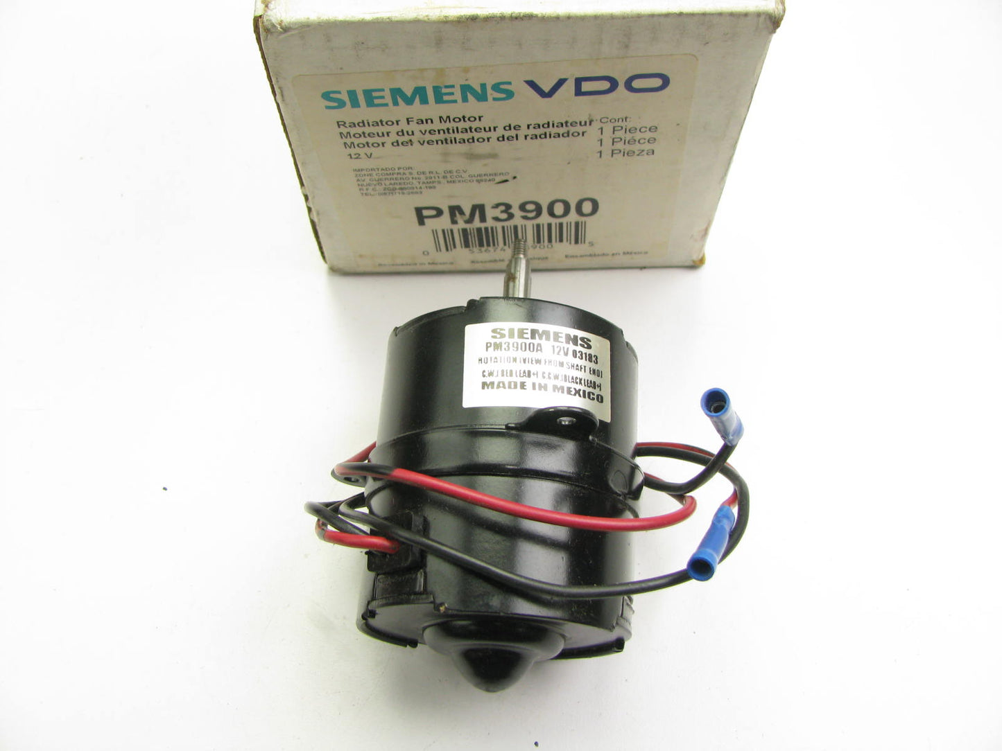 VDO PM3900 Engine Cooling Fan Motor