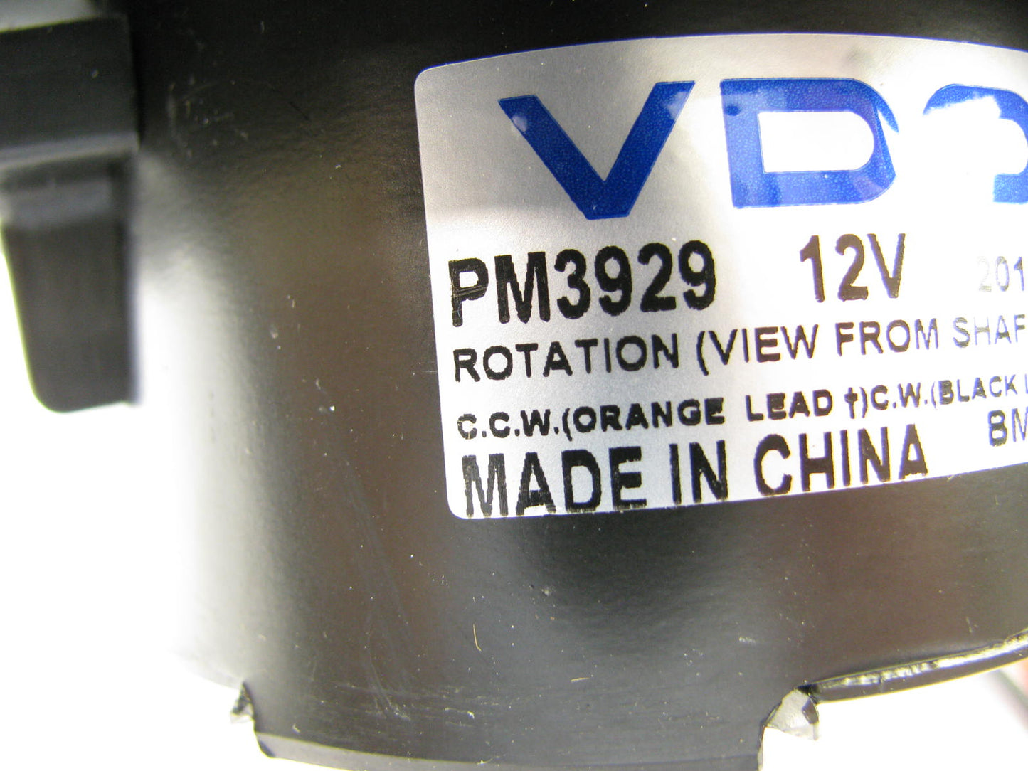 VDO PM3929 HVAC Blower Motor Without Wheel - Front / Rear