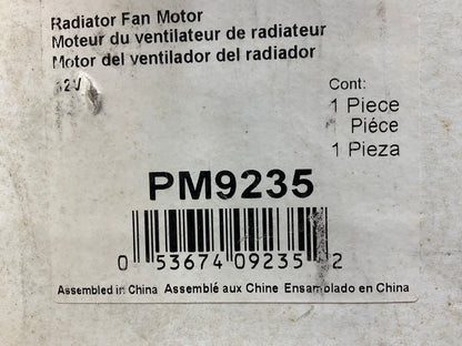 VDO PM9235 Engine Cooling Fan Motor - Right / Passenger Side
