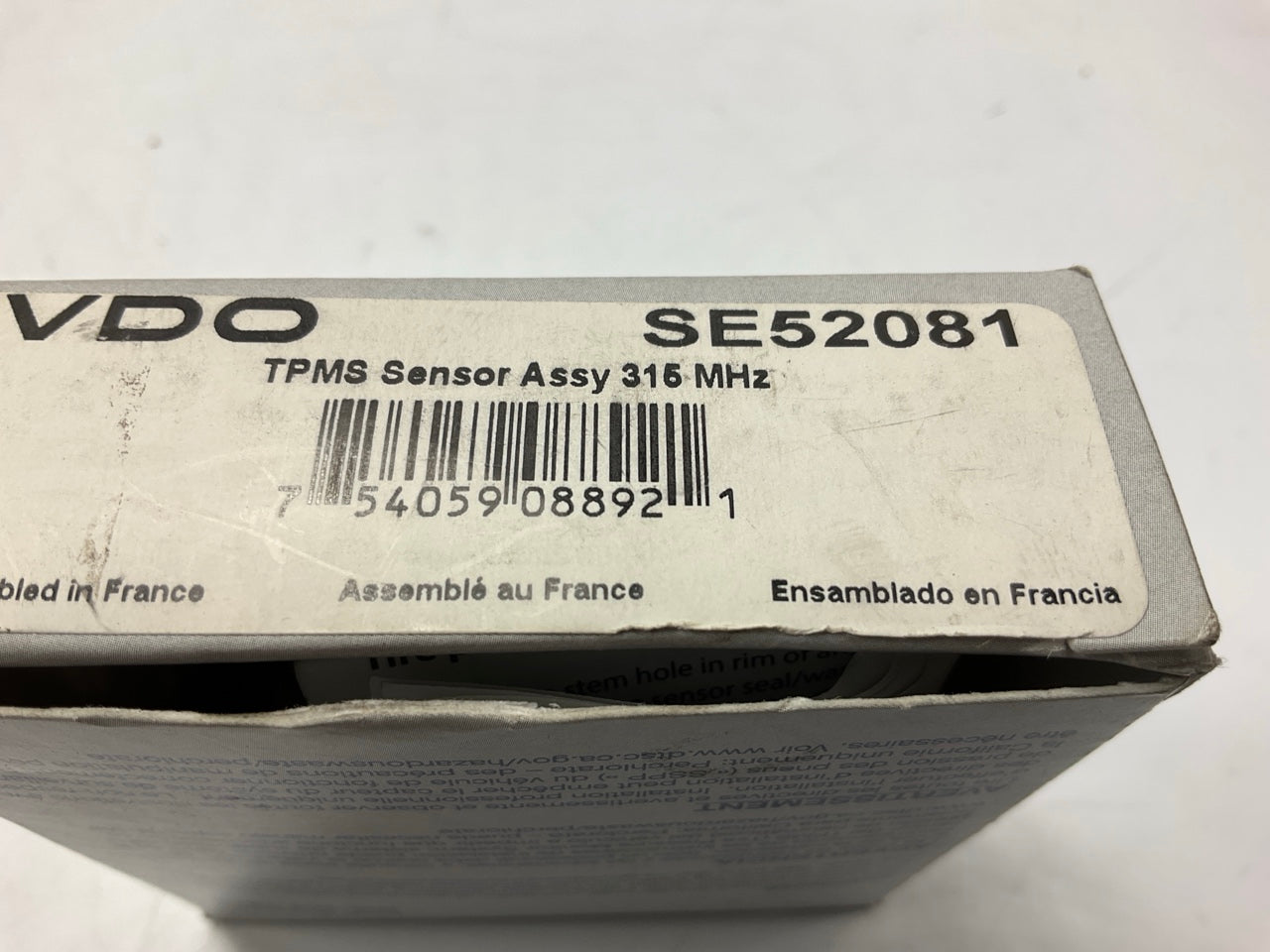 VDO SE52081 TPMS Tire Pressure Monitor Sensor