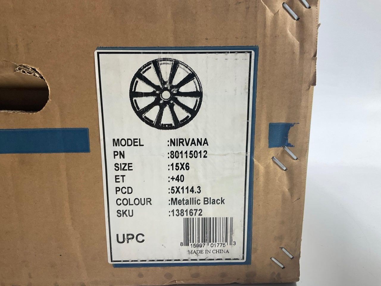 MISSING 2 CAPS - Velox Nirvana 15''x6'' Alloy Wheels Rims 15''X6'', +40mm, 5x4.5''
