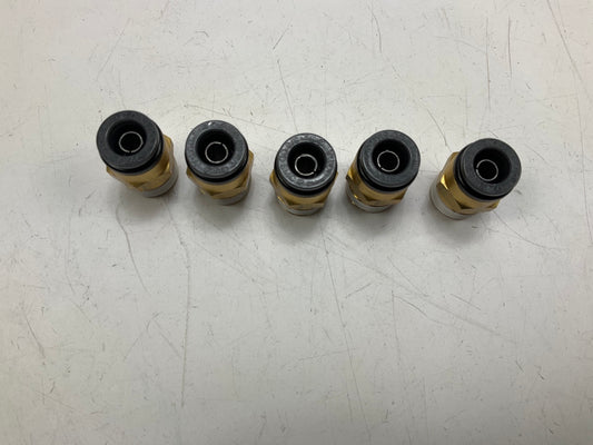 Velvac 016160 Nylon Air Brake Tube Fitting Nut, 3/8'' Brass - 5 PACK