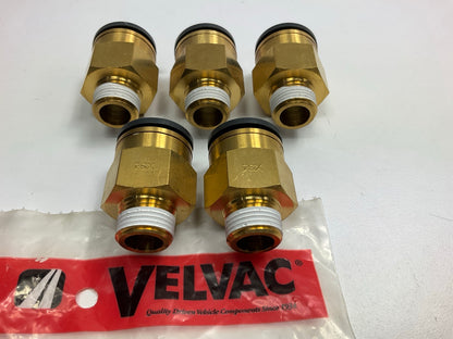 (5) Velvac  016163 - Push Lock Male Connector 5/8'' X 3/8'' Air Brake Fittings