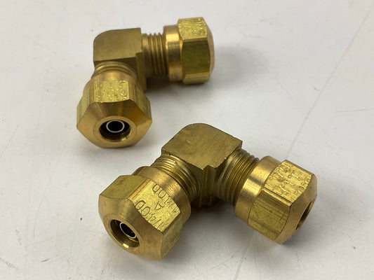 (5) Velvac 016540 - Nylon Air Brake 90 Degree Elbow Ends Tube 1/4'' Fittings