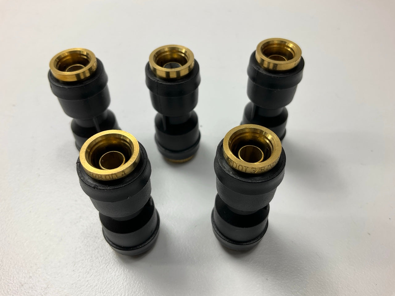 (5) Velvac 016660 Push-Lock Air Brake Fitting, Full Union, 3/8''